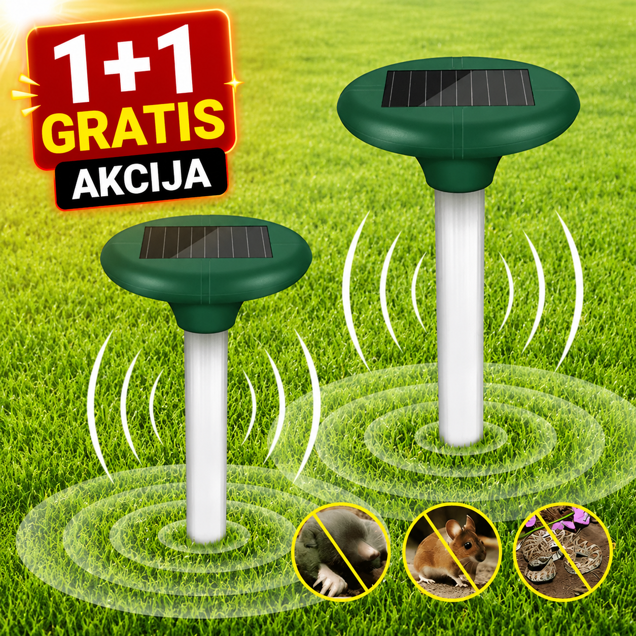 Solarni rasterivač krtica 1+1 GRATIS!