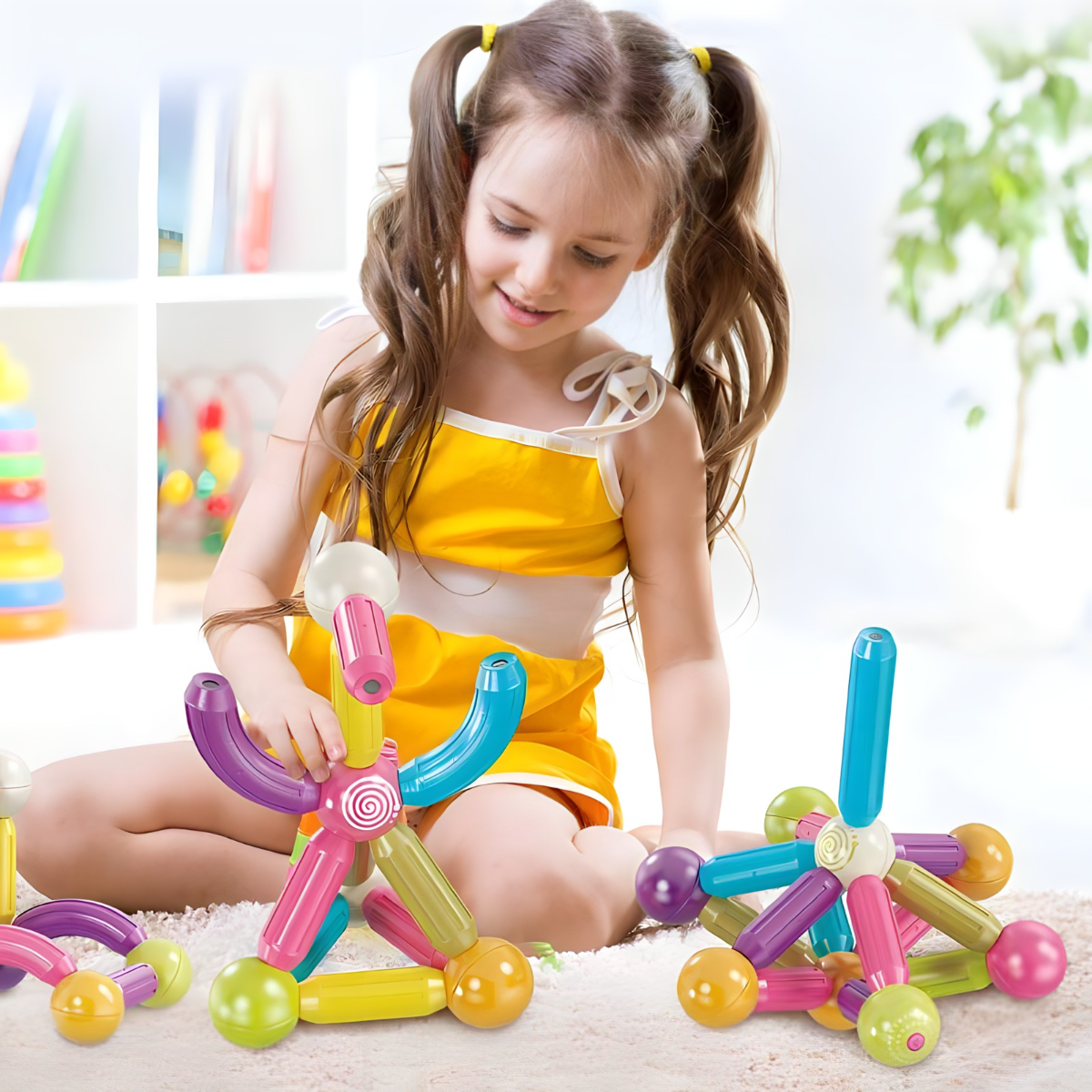 Magnetni set štapića i kugli - 64 dijela Img9 - lindomanija.com