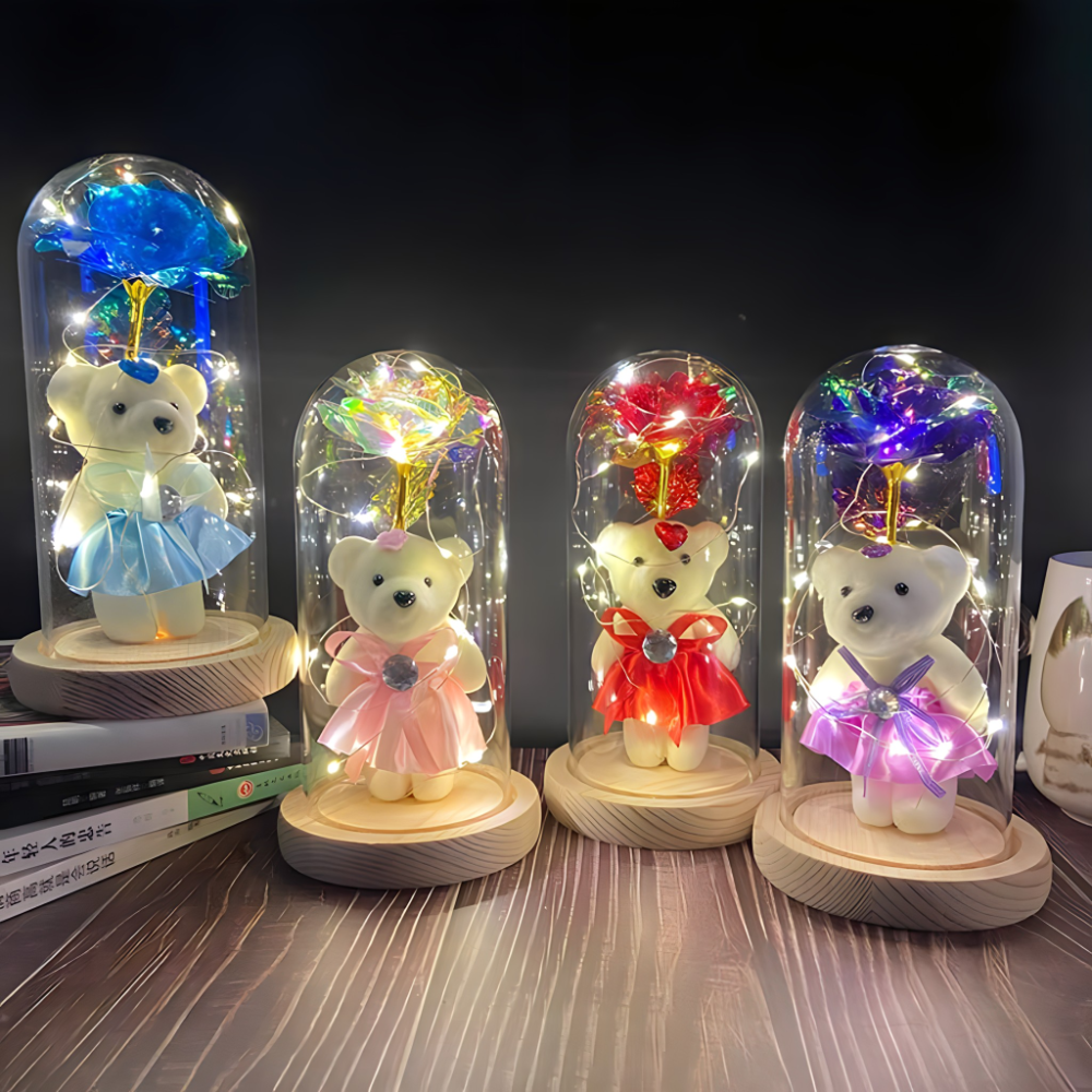 Romantična LED lampa sa ružom i medom Img11 - lindomanija.com