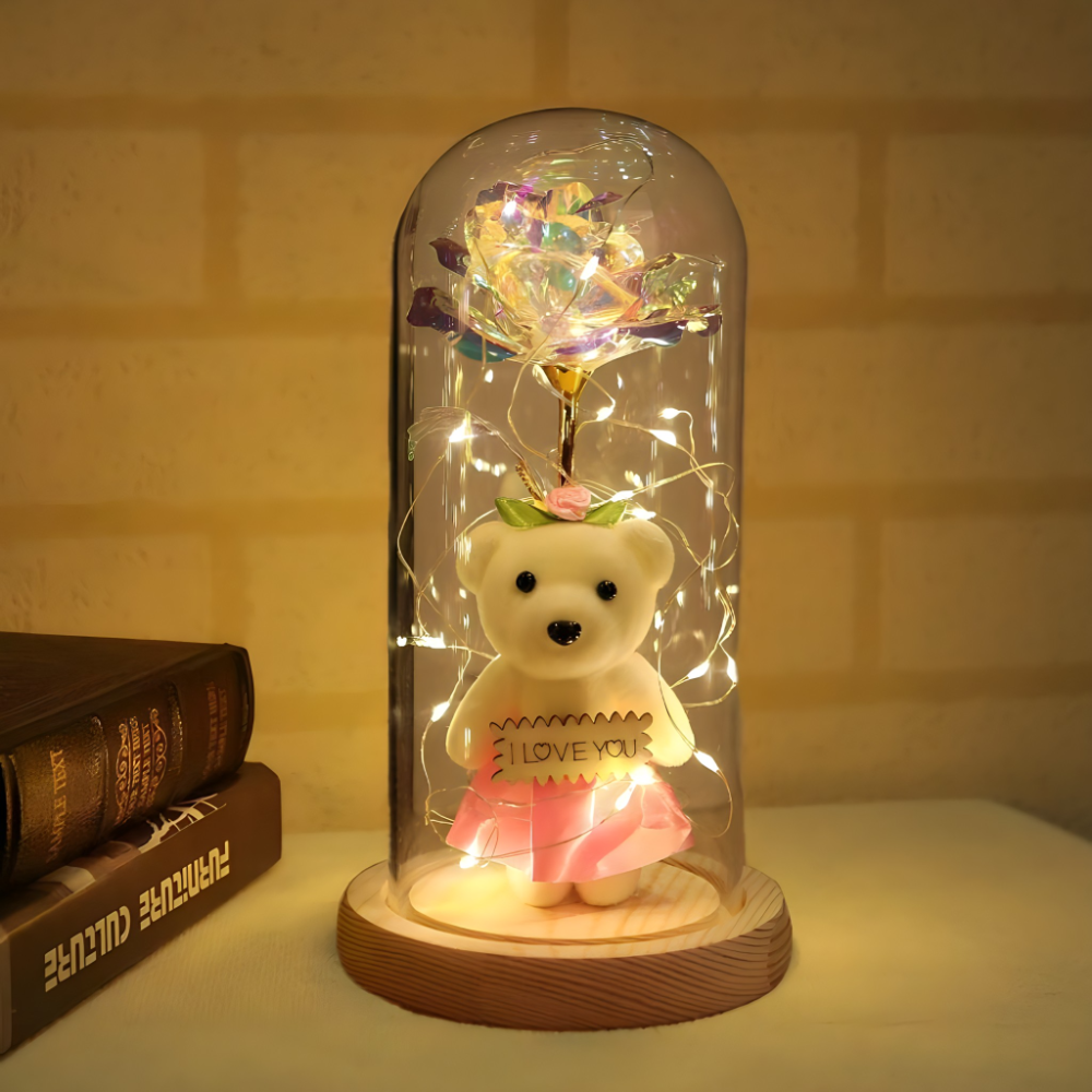Romantična LED lampa sa ružom i medom Img9 - lindomanija.com