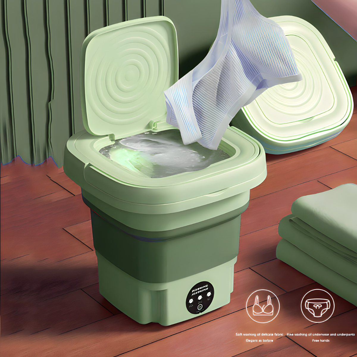 Sklopiva mašina za pranje veša - 8L Img 2 - Lindomanija