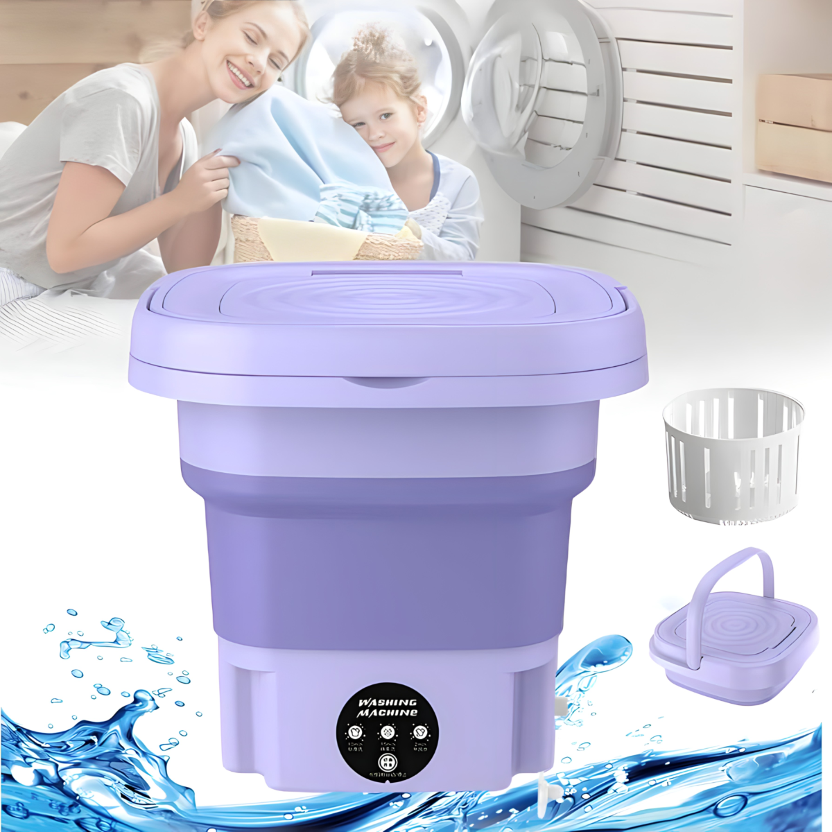 Sklopiva mašina za pranje veša - 8L Img 3 - Lindomanija
