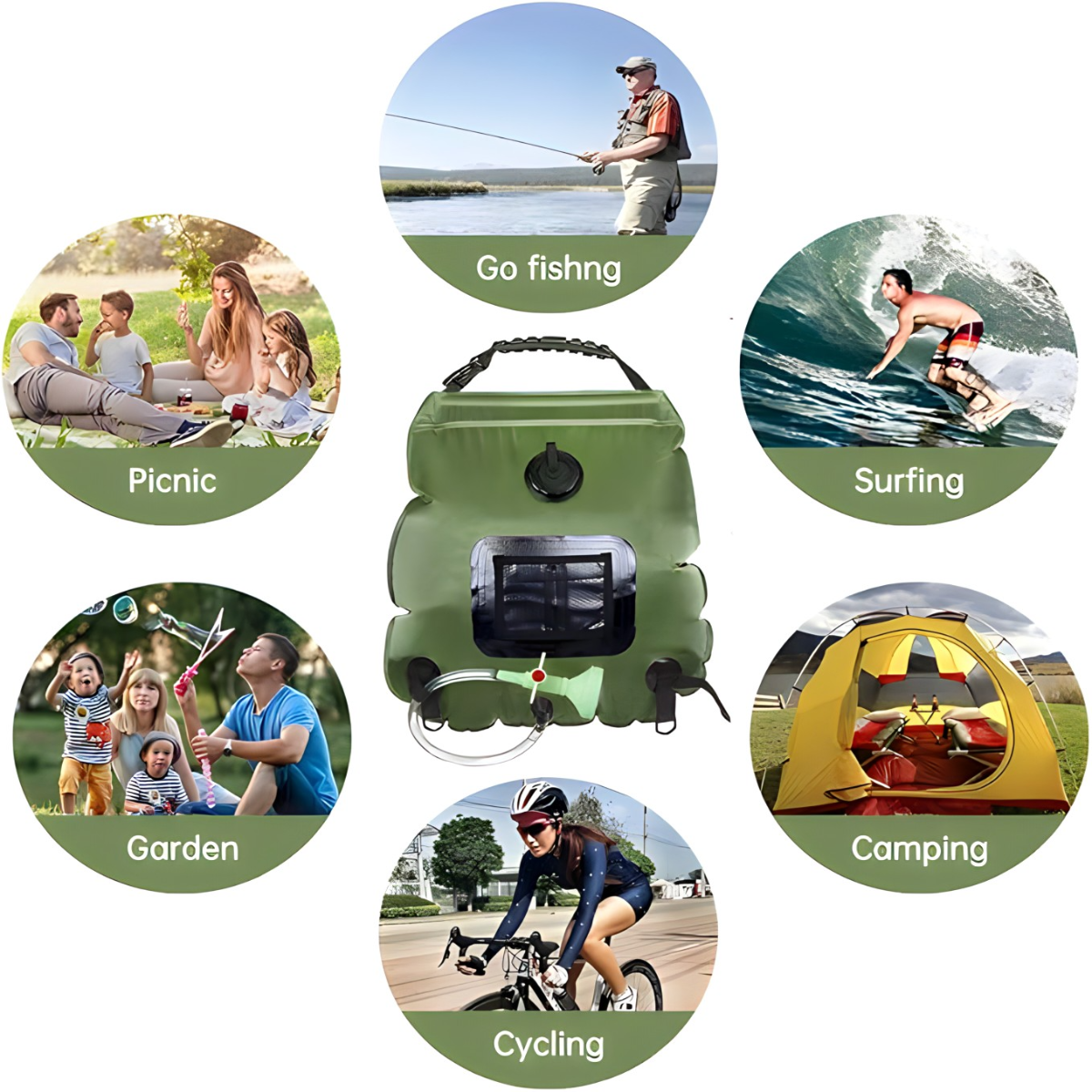 Solarni tus za kampovanje 20L - Lindomanija