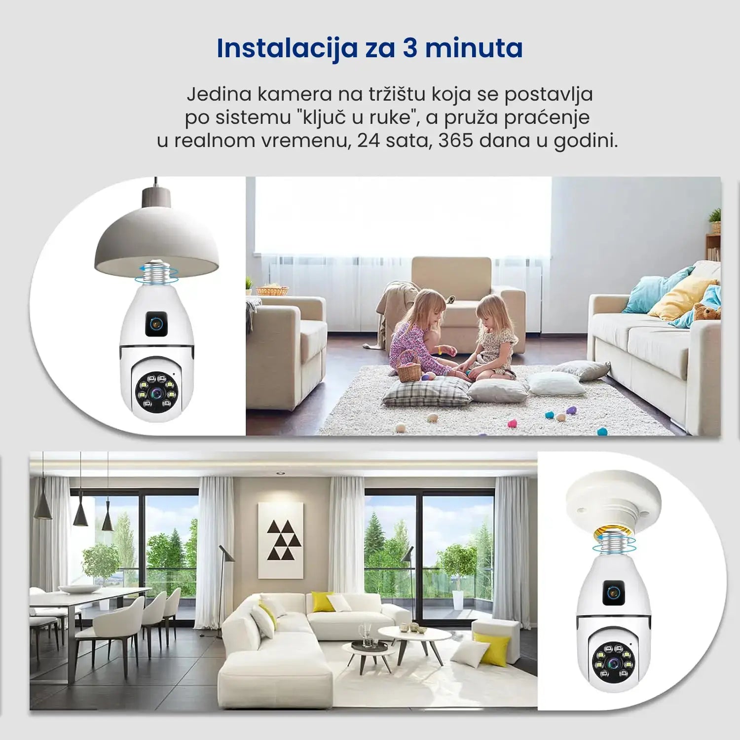 WiFi kamera sijalica 2 u 1 Img2 - lindomanija.com