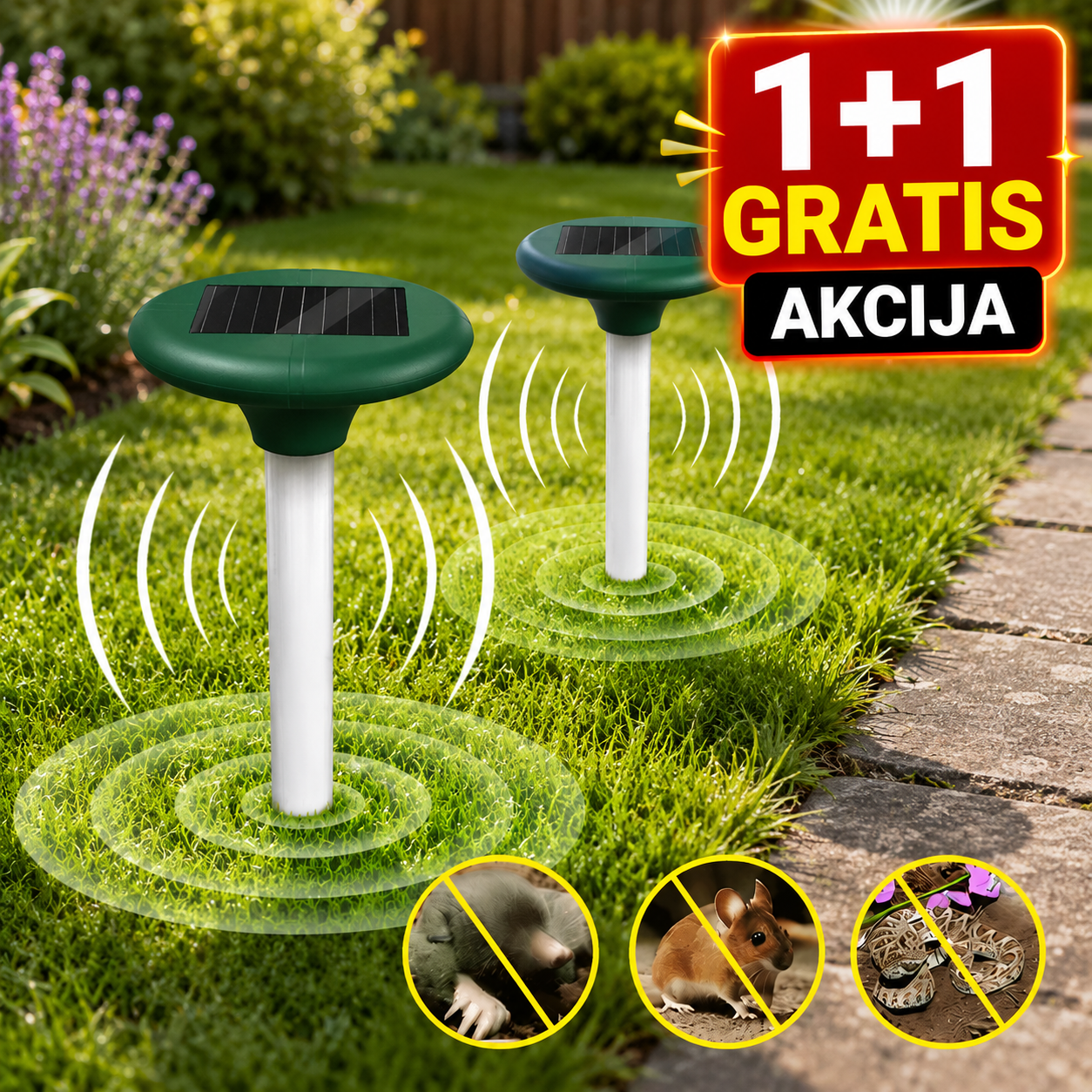 Solarni rasterivač krtica 1+1 GRATIS!