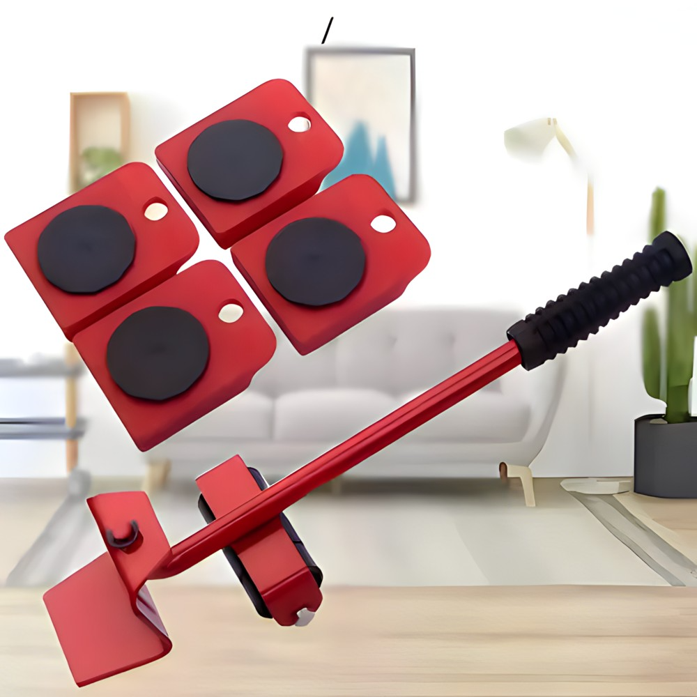 Dizač za pomicanje namještaja — set sa 4 klizača i polugom