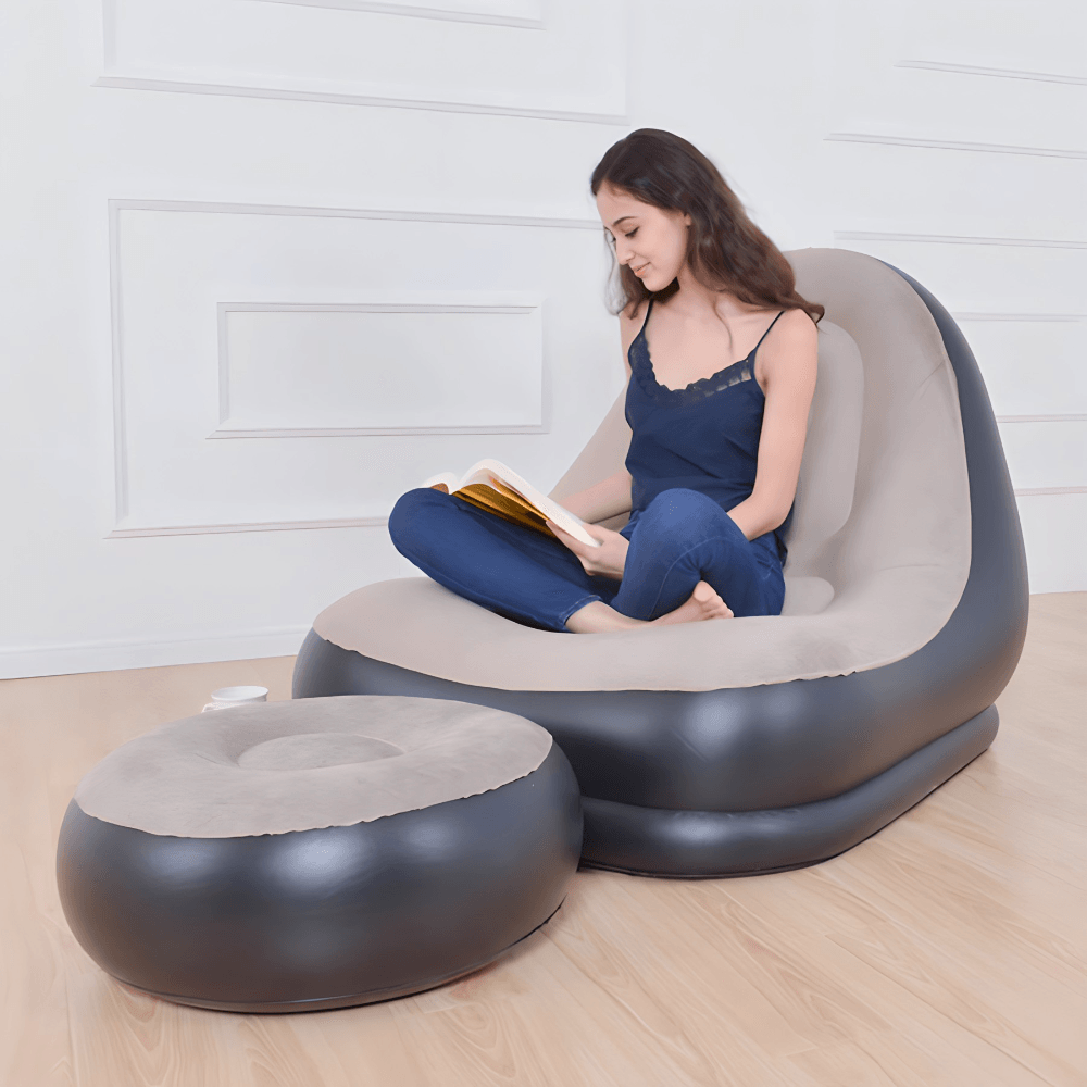 Fotelja na naduvavanje sa tabureom - Lindomanija