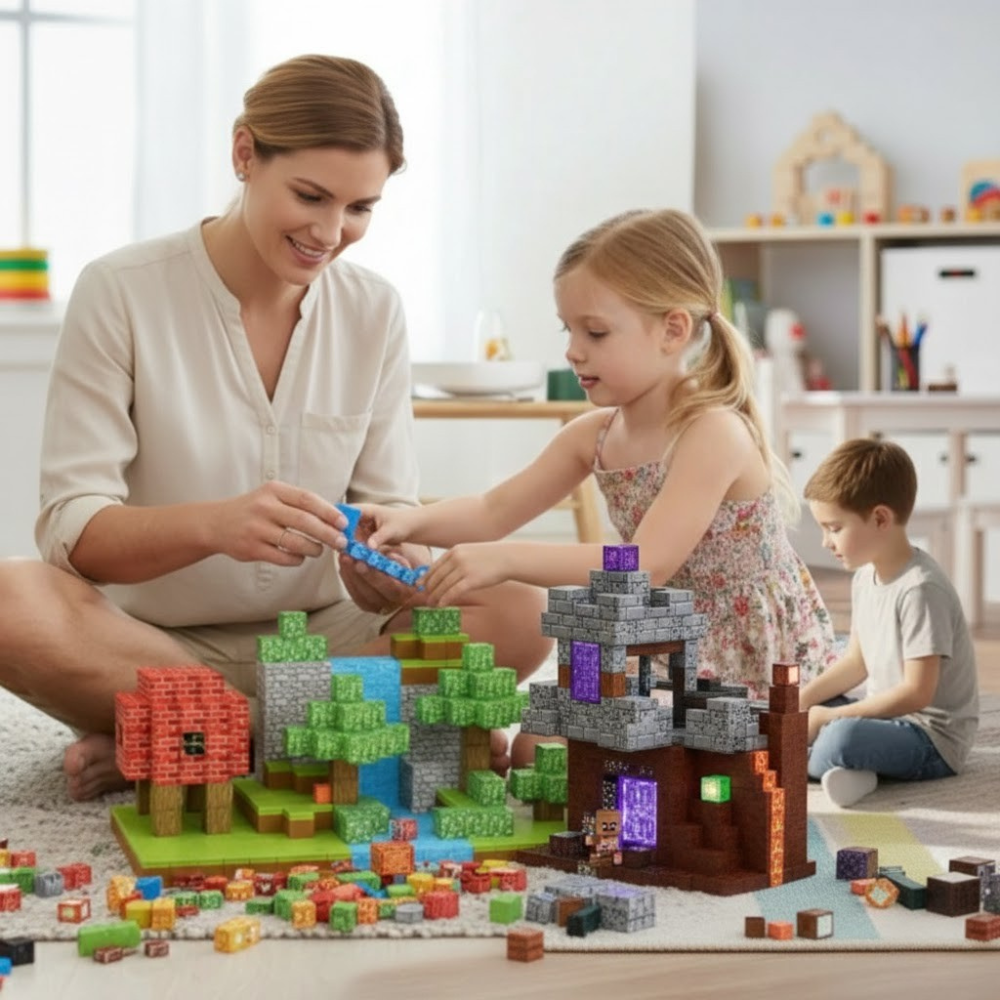 Magnetne kocke u Minecraft stilu - 80kom