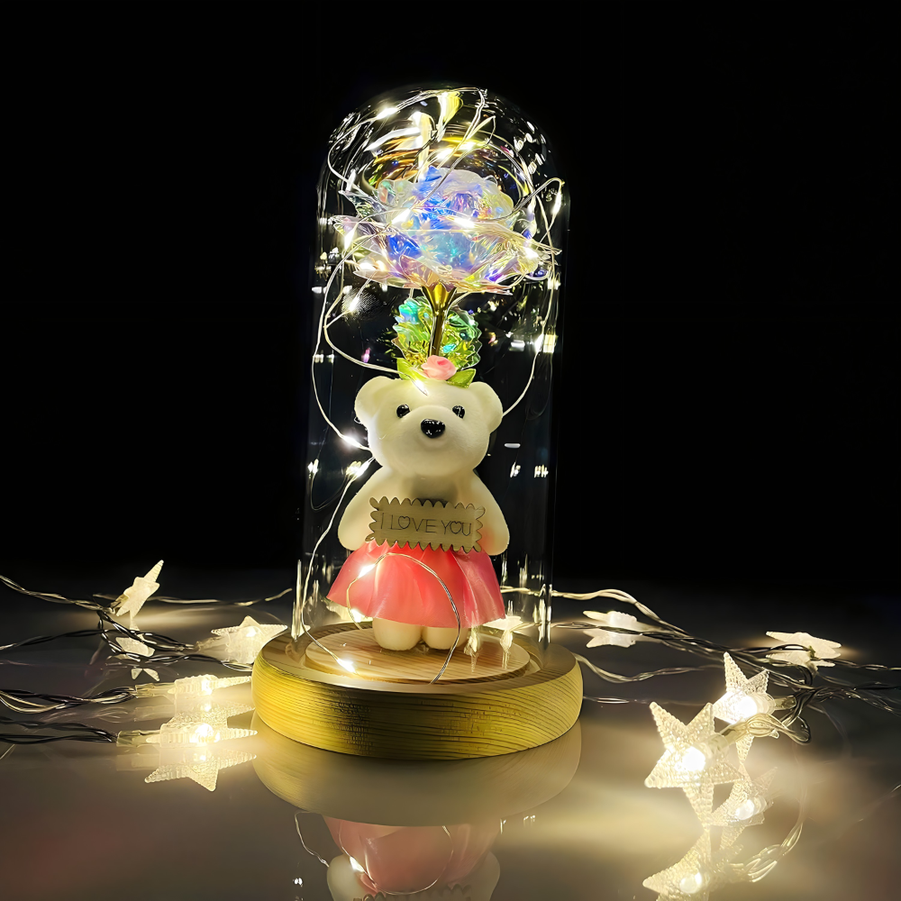 Romantična LED lampa sa ružom i medom Img5 - lindomanija.com