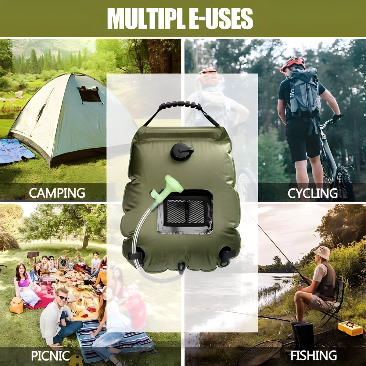 Solarni tus za kampovanje 20L - Lindomanija